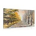 CANVAS PRINT AUTUMN AVENUE OF TREES - PICTURES OF NATURE AND LANDSCAPE - PICTURES