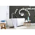 WALL MURAL HARMONIOUS YIN AND YANG - BLACK AND WHITE WALLPAPERS - WALLPAPERS