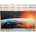 CANVAS PRINT VIEW OF THE PLANET FROM SPACE - PICTURES OF SPACE AND STARS - PICTURES