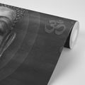 SELBSTKLEBENDE TAPETE GESICHT VON BUDDHA IN SCHWARZ-WEISS - TAPETEN - 🔥 TOTALAUSVERKAUF