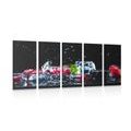 5-PIECE CANVAS PRINT FRUIT ICE CUBES - PICTURES OF FOOD AND DRINKS{% if product.category.pathNames[0] != product.category.name %} - PICTURES{% endif %}