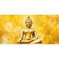 WANDBILD GOLDENE BUDDHA-STATUE - BILDER MIT FENG SHUI-MOTIVEN - BILDER