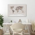 WANDBILD WELTKARTE IN BEIGE - BILDER - 🔥 TOTALAUSVERKAUF
