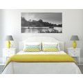 CANVAS PRINT SUNRISE BY THE RIVER IN BLACK AND WHITE - BLACK AND WHITE PICTURES - PICTURES