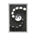 POSTER HARMONISCHES YIN UND YANG - SCHWARZ-WEISS - POSTER