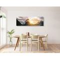 CANVAS PRINT FASCINATING SUNRISE IN THE MOUNTAINS - PICTURES OF NATURE AND LANDSCAPE - PICTURES