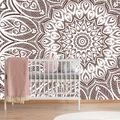 SELF ADHESIVE WALLPAPER MANDALA OF HARMONY ON A BROWN BACKGROUND - SELF-ADHESIVE WALLPAPERS - WALLPAPERS