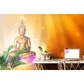 TAPET STATUIE BUDDHA PE O FLOARE DE LOTUS - TAPET FENG SHUI - TAPETURI