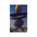 POSTER STACKED STONES IN THE MOONLIGHT - FENG SHUI - POSTERS