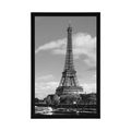 POSTER ERSTAUNLICHES PANORAMA VON PARIS IN SCHWARZ-WEISS - SCHWARZ-WEISS - POSTER