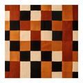 CANVASTAVLA KVADRATISKT RYTMSPEL I BRUNA NYANSER - TAVLOR MED ABSTRAKTA FORMER - TAVLOR