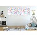CANVAS PRINT CHILDREN'S TOYS IN PASTEL COLORS - CHILDRENS PICTURES - PICTURES