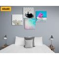 CANVAS PRINT SET FENG SHUI IN AN INTERESTING COLOR COMBINATION - SET OF PICTURES - PICTURES