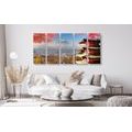 5-PIECE CANVAS PRINT AUTUMN IN JAPAN - PICTURES OF CITIES - PICTURES