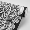 SELF ADHESIVE WALLPAPER MANDALA OF HEALTH IN BLACK AND WHITE - SELF-ADHESIVE WALLPAPERS - WALLPAPERS