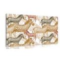 CANVAS PRINT REALM OF ZEBRAS - PICTURES OF ZEBRAS AND GIRAFFES - PICTURES