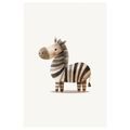 OBRAZ ROZTOMILÁ PRUHOVANÁ ZEBRA - DĚTSKÉ OBRAZY ZVÍŘÁTKA - OBRAZY