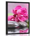 POSTER ORCHID WITH A TOUCH OF RELAXATION - FENG SHUI - POSTERS