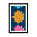 POSTER WITH MOUNT COLORFUL ABSTRACT PLANTS - MOTIFS FROM OUR WORKSHOP - POSTERS