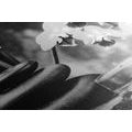 CANVAS PRINT SPA STILL LIFE IN BLACK AND WHITE - BLACK AND WHITE PICTURES - PICTURES