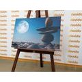 CANVAS PRINT FOLDED STONES IN A MOONLIGHT - PICTURES FENG SHUI - PICTURES