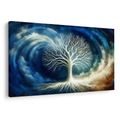 OBRAZ MYSTICKÝ STROM ŽIVOTA V MODRÝCH VLNÁCH - OBRAZY STROMY ŽIVOTA - OBRAZY