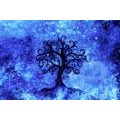 PAPIER PEINT AUTOCOLLANT ARBRE DE VIE SUR FOND BLEU - PAPIERS PEINTS AUTOCOLLANTS - PAPIER PEINT