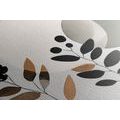 CANVAS PRINT MINIMALIST LEAVES WITH A BOHO BACKGROUND - PICTURES OF TREES AND LEAVES - PICTURES