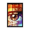 POSTER SURREALISTISCHES AUGE - ABSTRAKT UND GEMUSTERT - POSTER