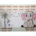 CANVAS PRINT SMALL ELEPHANT - CHILDRENS PICTURES - PICTURES