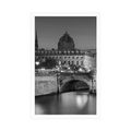 POSTER DAZZLING PANORAMA OF PARIS IN BLACK AND WHITE - BLACK AND WHITE - POSTERS