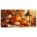 QUADRO SU TELA – COMPOSIZIONE AUTUNNALE ALLA FINESTRA - QUADRI HALLOWEEN E HORROR - STAMPE E QUADRI