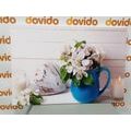 CANVAS PRINT FLOWERS IN A VASE - VINTAGE AND RETRO PICTURES - PICTURES