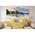 5-PIECE CANVAS PRINT SUNRISE BY THE RIVER - PICTURES OF NATURE AND LANDSCAPE - PICTURES