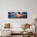 OBRAZ TICHO MEZI VLNAMI A TRÁVOU - OBRAZY VÝCHOD A ZÁPAD SLUNCE - OBRAZY