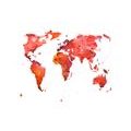 WALLPAPER CONTINENTS IN RED COLOR - WALLPAPERS MAPS - WALLPAPERS