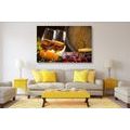 CANVAS PRINT TWO GLASSES OF ROSÉ WINE - PICTURES OF FOOD AND DRINKS - PICTURES