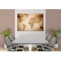 DECORATIVE PINBOARD VINTAGE WORLD MAP - PICTURES ON CORK - PICTURES