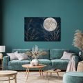 TABLEAU SUR TOILE – NUIT AU CLAIR DE LUNE DANS LES ROSEAUX DORÉS - TABLEAUX MOIS - TABLEAUX