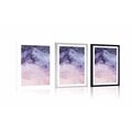 POSTER WITH MOUNT ABSTRACTION OF THE NIGHT SKY - ABSTRACT AND PATTERNED - POSTERS