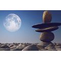 CANVAS PRINT FOLDED STONES IN A MOONLIGHT - PICTURES FENG SHUI - PICTURES
