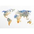 DECORATIVE PINBOARD POLYGONAL WORLD MAP - PICTURES ON CORK - PICTURES