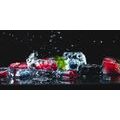 CANVAS PRINT FRUIT ICE CUBES - PICTURES OF FOOD AND DRINKS - PICTURES