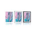 POSTER WITH MOUNT PALM LEAVES IN UNUSUAL NEON COLORS - NATURE - POSTERS