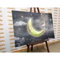 CANVAS PRINT GIRL ON THE MOON - PICTURES OF PEOPLE - PICTURES