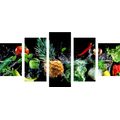 5-PIECE CANVAS PRINT ORGANIC FRUITS AND VEGETABLES - PICTURES OF FOOD AND DRINKS - PICTURES