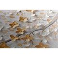 TABLEAU SUR TOILE – ARBRE AVEC FLEURS BLANC-DORÉ - TABLEAUX - 🔥 VENTE TOTALE
