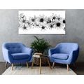 CANVAS PRINT CHERRY BLOSSOMS IN BLACK AND WHITE - BLACK AND WHITE PICTURES - PICTURES