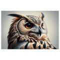 WANDBILD EULE IN WARMEN TÖNEN - BILDER VON VÖGELN - BILDER