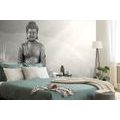 SELF ADHESIVE WALLPAPER BLACK AND WHITE BUDDHA IN A MEDITATING POSITION - SELF-ADHESIVE WALLPAPERS - WALLPAPERS